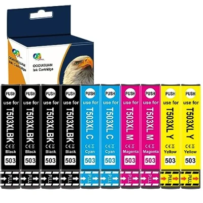 Immagine di OGOUGUAN 10 cartucce d&#039;inchiostro compatibili con Epson 503 XL per Expression Home XP 5200 5205 Workforce WF 2960DWF 2965DWF 2960 2965