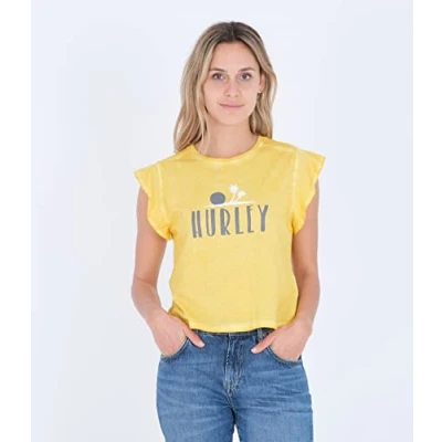 Immagine di Hurley Flutter Tee Maglietta, zolfo, XS Donna