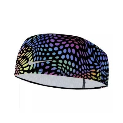 Immagine di Nike DRI FIT Swoosh Headband 2.0 Fascia per capelli in poliestere ed elastan, colore nero/turchese dinamico/argento, N.100.4515.930.OS