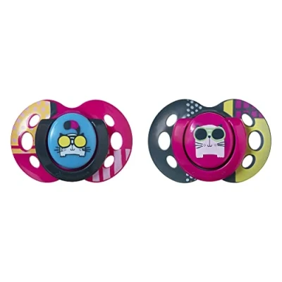 Immagine di Tommee Tippee Succhietti Fun Style, 18 36 Mesi, Modelli Assortiti, 2 pezzi, Multicolore (Zebre)