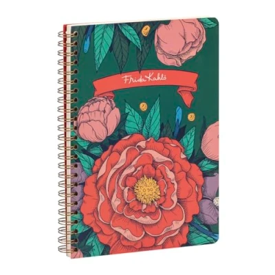 Immagine di Clairefontaine 116214C Un taccuino a spirale con decorazione floreale Frida Kahlo A5 14,8 x 21 cm 148 pagine righe carta avorio 90 g copertina in cartoncino finitura satinata 4