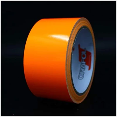 Immagine di 10m Strisce adhesive decorative per auto moto barca e modellismo in vari colori autoadesive Lunghezza (40mm, Arancio neon)
