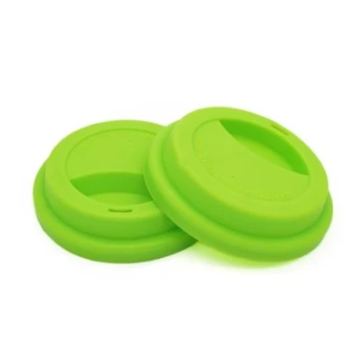 Immagine di NanTun Coperchio per bevande in silicone Coperchi tazze a prova di fuoriuscite da caffè riutilizzabili 2 pezzi Verde