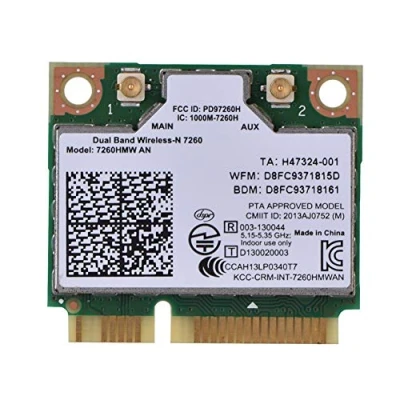 Immagine di Bewinner Scheda di Rete Mini Pci E 2.4G / 5G Bluetooth 4.0 7260An 7260Hmw Wireless con Ieee Basata su 802.11a b/g/n Dual Band per Pc Desktop