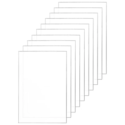 Immagine di QWORK® 10 Pezzi Fogli acrilici trasparenti, Lastra trasparente, 15x10cm, Per Cornice, Progetti Di Visualizzazione, Pittura