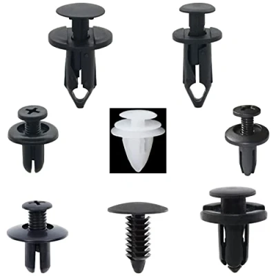 Immagine di 120 Pezzi Clip di Fissaggio Auto in Plastica, per Rivetti Nylon