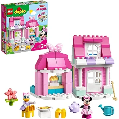 Immagine di LEGO DUPLO Disney Minnie’s House and Café 10942 Dollhouse Building Toy for Kids with Minnie Mouse Daisy Duck; New 2021 (91 Pieces)