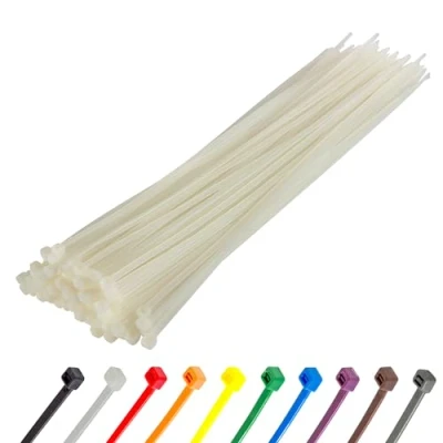 Immagine di Gocableties Fascette Plastica Bianche/Trasparenti 370 mm x 4,8 100 Pezzi lang UV beständiges Set