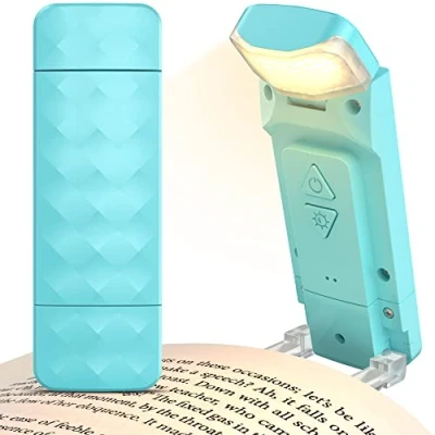 Immagine di Mexllex Luce per Lettura Libri a Letto, Lampada Libro LED Portatile con clip, 3 Colori Ambra e 5 Luminosità Regolabili, Ricaricabile USB, Perfetta Amanti dei