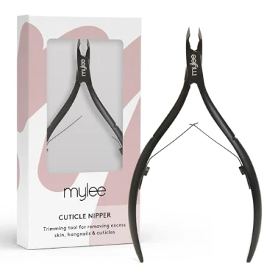Immagine di Mylee Tronchese per cuticole, professionale, elegante, nero opaco, in acciaio inossidabile, di qualità tagliare le cuticole precisione e rimuovere efficacemente