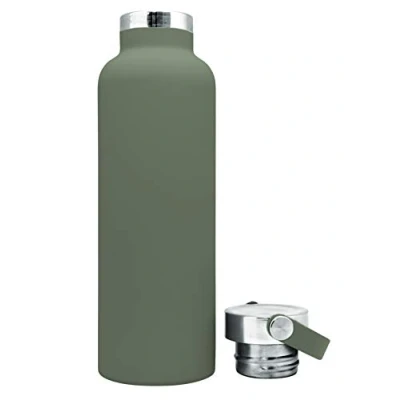Immagine di NERTHUS FIH 765 Thermos con Tappo a Doppia Parete, per Freddi e Caldi, Inox, 750 ML, Senza BPA, 18/8, Acciaio Inossidabile, Verde Militare