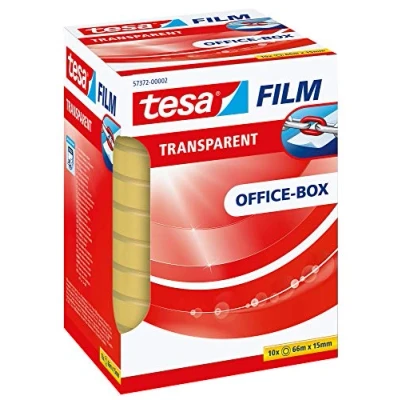 Immagine di tesa OFFICE BOX 57372 00002 01 Nastro adesivo tesafilm Trasparente (L x L) 66 m 15 mm 10 pz.