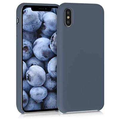 Immagine di kwmobile Custodia Compatibile con Apple iPhone X Cover Back Case per Smartphone in Silicone TPU Protezione Gommata ardesia scuro