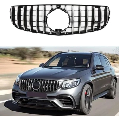 Immagine di Auto Griglie Anteriori Radiatori, per Mercedes Benz GLC W253 X253 C253 2016 2017 2018 2019 GT AMG,Auto Radiatori Griglia Radiatore Paraurti Anteriore,A Black normal