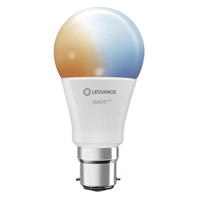 Immagine di LEDVANCE Lampada LED intelligente con tecnologia WiFi, base B22d, dimmerabile, colore della luce variabile (2700 6500K), sostituzione per 60W, SMART+ WiFi Classic Tunable White, confezione da 3