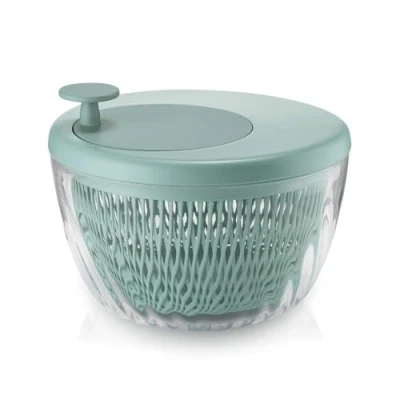 Immagine di Guzzini Kitchen Active Design, SPIN&amp;STORE, Centrifuga Insalata con Coperchio Verde Oliva, 26 cm 170900175