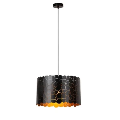 Immagine di Lucide Lampada a sospensione Almelo, 1 luce, nero/oro, metallo