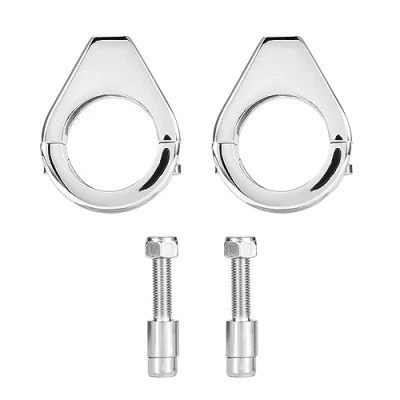 Immagine di Staffe Forcella Moto 41mm Staffa Per Luce Di Segnalazione Modificata Indicatore Direzione Relocation In Lega Alluminio(Argento)