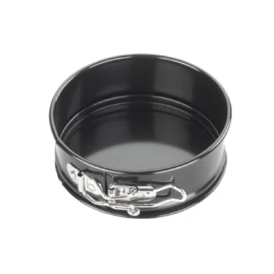 Immagine di Tala Performance Teglia rotonda a forma di molla da 18 cm, in acciaio al carbonio con rivestimento antiaderente alta qualità, base sfusa, facile rilasciare, ideale per torte e cheesecake, nero