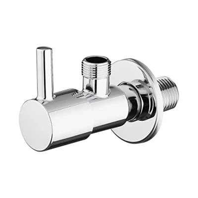 Immagine di Ibergrif M22025 3/8 Chiave a Squadra, Valvola ad angolo in acciaio inox, 1/2&quot; X 3/8&quot;, Cromo