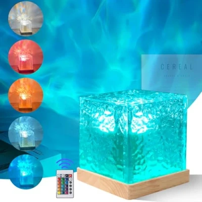 Immagine di Proiettore Stelle Soffitto con Telecomando, Lampada Aurora Boreale Cubo 16 Colori &amp; RGB, a luce Nordica 30 Modalità di Illuminazione,Cubirelax per Bambini/Adulti (stile1)