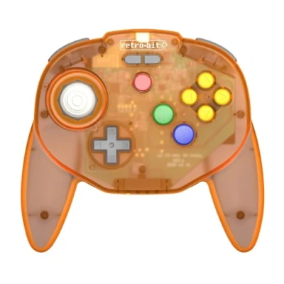 Immagine di Retro Bit Tribute 64 V2 2.4G Wireless Controller for N64 / Switch/PC/Mac Orange Hawk