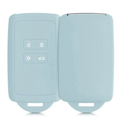 Immagine di kwmobile Custodia Compatibile con Renault 4 tasti Smart Key (solo Keyless Go) Cover Chiavi Auto Protezione Copri Telecomando Chiave Copertura menta freddo