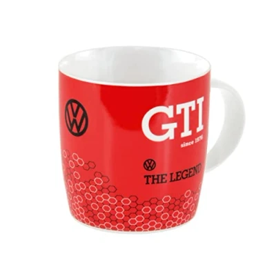 Immagine di Brisa VW Collection Volkswagen tazza in Ceramica da tè, caffè, latte, cappuccino, GTI design (370 ml/GTI The Legend/Rosso)
