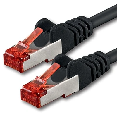 Immagine di 1aTTack.de 1x 15 m Cavo patch di rete Cat 6 Cat6 RJ45 SFTP nero