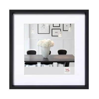 Immagine di walther design nera 40 x cm con passe partout, cornice in plastica Steel Style ES440B