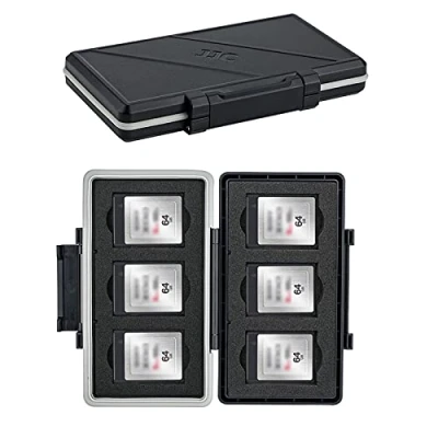 Immagine di JJC custodia XQD a 6 scomparti, impermeabile, antiurto, per schede Nikon Z6 Z7 D4 D850 D5 D500 D4S Panasonic Lumix DC S1R S1