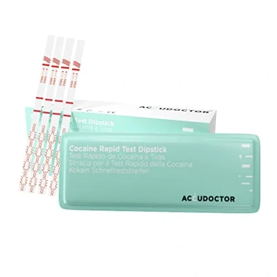 Immagine di 25x Test Accudoctor Cocaina 300 ng/ml Rapidi antidroghe Droga urina Strisce Rilevamento urine testne Antidroga Drug Stick analisi tossicologico stiscia completo coca screen