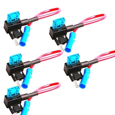 Immagine di Mintice 5 X Auto 12V 24V Portafusibili a Lama Aggiungere un Salvadanaio Circuito Fusibile Adattatore Tap Add circuit Mini ATM APM 15A