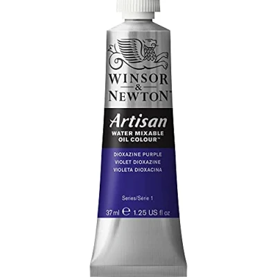 Immagine di Winsor &amp; Newton Olio Idrosolubile Artisan, Colori a Olio, Senza Solventi, Miscibile con L&#039;acqua, Tubo di 37 ML, Colore Porpora Diossazina