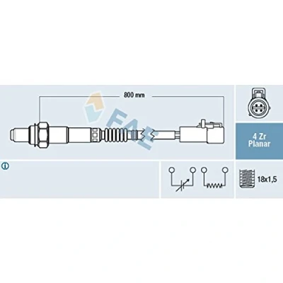 Immagine di FAE 77263 Sonda lambda riscaldato FORD: FOCUS 2 Kombi, 2, 3