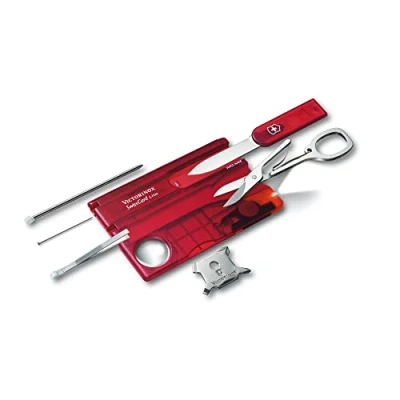 Immagine di Victorinox SwissCard Lite 0.7300.T Kit utensili tascabili da viaggio Numero funzioni 13 Rubino (trasparente)
