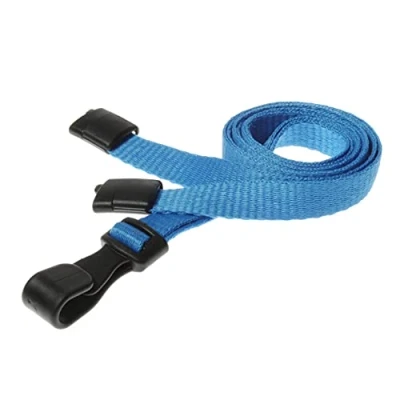 Immagine di Customcard B007ZU4PLI Cordino di sicurezza per porta badge con clip sicurezza, confezione da 25, colore: Blu