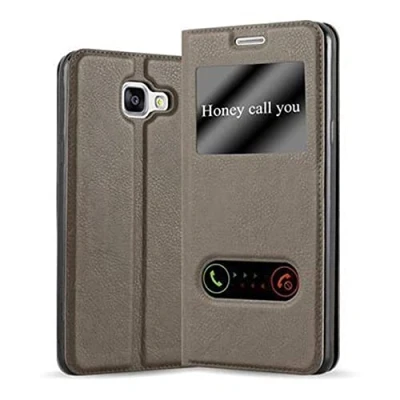 Immagine di Cadorabo Custodia Libro per Samsung Galaxy A3 2016 in BRUNO PIETRA con Funzione Stand e Chiusura Magnetica Portafoglio Cover Case Wallet Book Etui Protezione