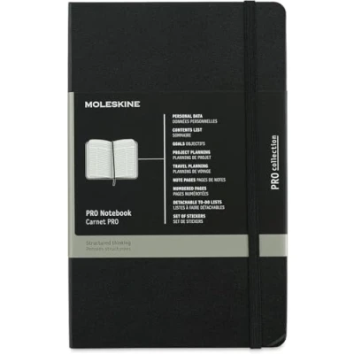 Immagine di Taccuino Pro Moleskine large copertina rigida nero. Black