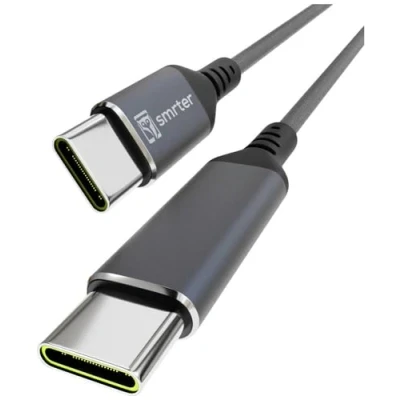 Immagine di Smrter Cavo USB C 2.0 Spina C®, C® 2.00 m Antracite con funzione OTG, tondo, Rivestimento polimerico SMRTER_SPEEDY100_L_AT