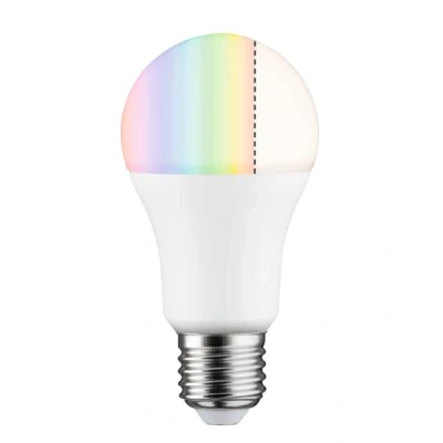 Immagine di 50124 LED ZB AGL 806lm 9W RGBW 2700K matt dim Paulmann Home Lampadina E27 ERP: F (A G) 9.3 W Bianco caldo Opaco