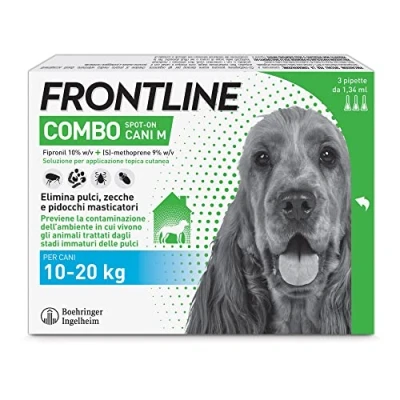 Immagine di Frontline Combo Cani da 10 a 20 Kg Pipette antiparassitarie 3 monodose 1,34 ml