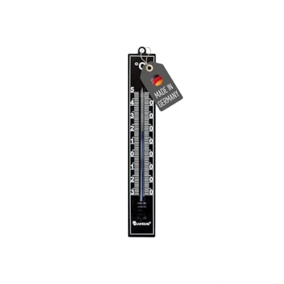 Immagine di Lantelme Termometro analogico Made in Germany interno esterno 17 cm Display preciso della temperatura Bianco Blu Nero Beige o Legno Resistente alle intemperie per casa e