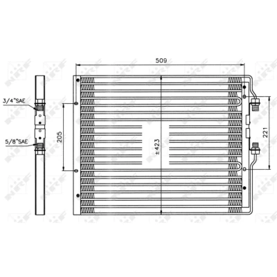 Immagine di NRF 35059 Condensatore 11,7 8,6 Alluminio 523