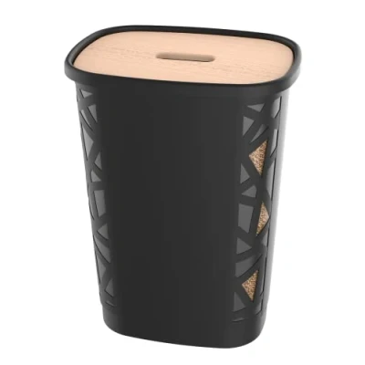 Immagine di EDA Baule per pellet Jura Montania XL con ruote 70 L 45 kg di pellets nero, 010482 NO, 49,6 x 37,9 66,4 cm