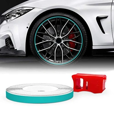 Immagine di 4R Quattroerre.it Quattroerre 10333 Wheel Trim Stripe Racing con Applicatore, Verde Petronas, 5 mm x 6 mt
