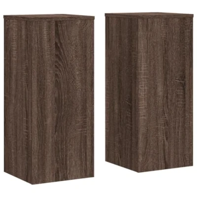 Immagine di vidaXL Supporti per Piante 2 pz Marrone 30x30x70 cm Legno Multistrato, Supporto Fiori, Porta da Interno,