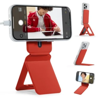 Immagine di MOFT Treppiede Smartphone per iPhone Serie 16/15/14/13, Universale Invisibile Supporto Telefono con 3 Modalità Self Vlogging, Sfogliare, Macrofotografia, Videochiamata, Tramonto