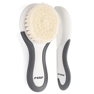 Immagine di reer BabyCare 81070 Set per la cura dei capelli, 2 pezzi, spazzola capelli di capra e pettine
