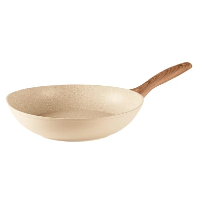 Immagine di Sambonet Wok Rock &#039;n&#039; Rose Cream ø 28 cm ceramic non stick coating